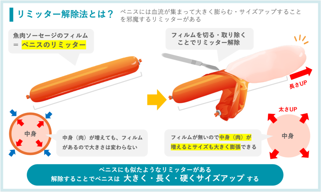 リミッター解除法について解説した図